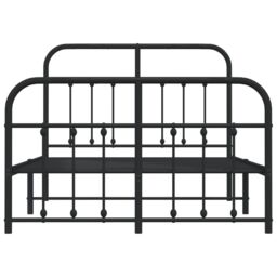 Berkfield Home Metal Bed Frame with Headboard & Footboard Black 120x200 cm - Size: Small Double - thumbnail 6