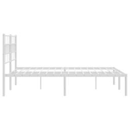 Berkfield Home Metal Bed Frame with Headboard White 150x200 cm King Size - thumbnail 6