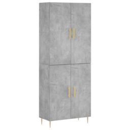 Berkfield Home Highboard Concrete Grey 69.5x34x180 cm Engineered Wood - thumbnail 2