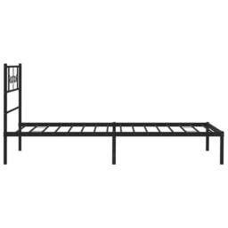 Berkfield Home Metal Bed Frame with Headboard Black 90x190 cm Single - thumbnail 6