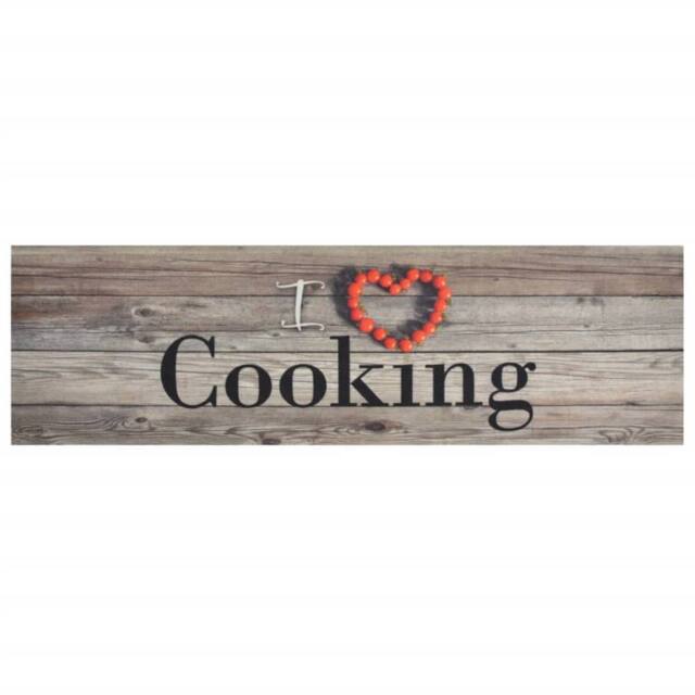 Berkfield Home Kitchen Rug Washable Cooking Grey 45x150 cm Velvet - image 1