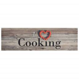 Berkfield Home Kitchen Rug Washable Cooking Grey 45x150 cm Velvet