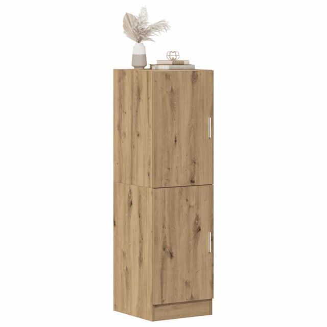 Berkfield Home Kitchen Cabinet Artisan Oak 38x41.5x131.5 cm Engineered Wood in Brown - image 1