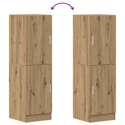 Berkfield Home Kitchen Cabinet Artisan Oak 38x41.5x131.5 cm Engineered Wood in Brown - thumbnail 8
