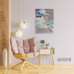 "Artery8 Henry Somm Woman in a Lodge Watercolour Portrait Canvas Wall Art Print - Size: W12"" x H16""" - thumbnail 3