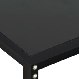 Berkfield Home Console Table Black 200x35x75.5cm Tempered Glass - Size: 200x35x75.5 cm - thumbnail 5