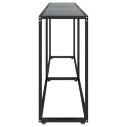 Berkfield Home Console Table Black 200x35x75.5cm Tempered Glass - Size: 200x35x75.5 cm - thumbnail 4