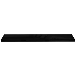 Berkfield Home Floating Wall Shelves 2 pcs High Gloss Black 120x23.5x3.8 cm MDF - thumbnail 4