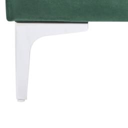 Wyld and Coco Green Velvet Square Ottoman with Silver Metal Legs - thumbnail 8