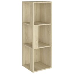 Berkfield Home Corner Cabinet Sonoma Oak 33x33x100 cm Engineered Wood in Brown - Size: 33 x 33 x 100 cm - thumbnail 2