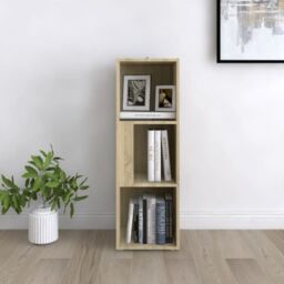 Berkfield Home Corner Cabinet Sonoma Oak 33x33x100 cm Engineered Wood in Brown - Size: 33 x 33 x 100 cm - thumbnail 3