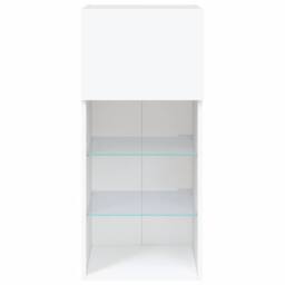 Berkfield Home TV Cabinet with LED Lights White 40.5x30x90 cm - thumbnail 9