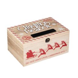Samuel Alexander 30cm Christmas Eve Wooden Gift Box with Personalisable Name Plate in Beige - thumbnail 9