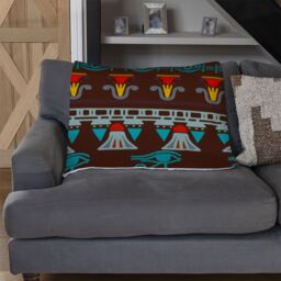 Benjamin Tate Design Ethnic Silhouettes Blanket in Natural - Size: 120 cm x 150 cm - thumbnail 2