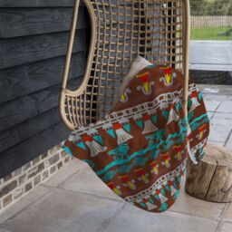 Benjamin Tate Design Ethnic Silhouettes Blanket in Natural - Size: 120 cm x 150 cm - thumbnail 4