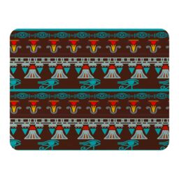 Benjamin Tate Design Ethnic Silhouettes Blanket in Natural - Size: 120 cm x 150 cm - thumbnail 1