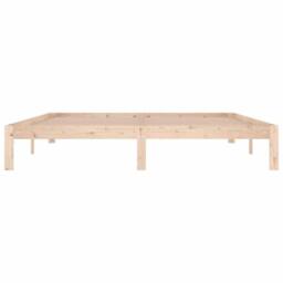 Berkfield Home Bed Frame Solid Wood 180x200 cm Super King Size in Light Tan - thumbnail 4