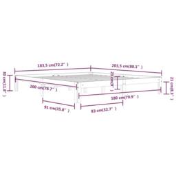 Berkfield Home Bed Frame Solid Wood 180x200 cm Super King Size in Light Tan - thumbnail 8