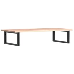 Berkfield Home Basin Shelf Wall Mounted Steel & Solid Wood Oak in Brown - thumbnail 2
