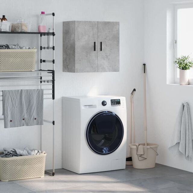 Berkfield Home Wall Cabinet Concrete Grey 60x31x60 cm Engineered Wood - Size: 60 x 31 x 60 cm - image 1