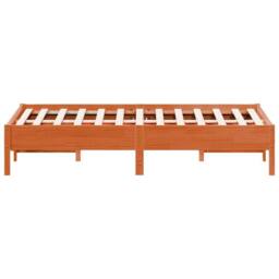 Berkfield Home Beautiful Bed Frame without Mattress Wax Brown 90x190 cm Single S - thumbnail 5
