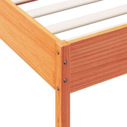 Berkfield Home Beautiful Bed Frame without Mattress Wax Brown 90x190 cm Single S - thumbnail 7