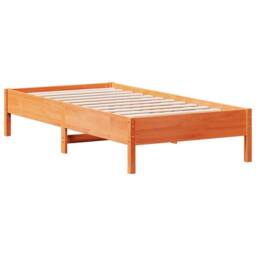 Berkfield Home Beautiful Bed Frame without Mattress Wax Brown 90x190 cm Single S - thumbnail 3