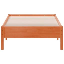 Berkfield Home Beautiful Bed Frame without Mattress Wax Brown 90x190 cm Single S - thumbnail 4