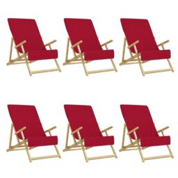 Berkfield Home Beach Towels 6 pcs Burgundy 60x135 cm Fabric 400 GSM in Red - thumbnail 2