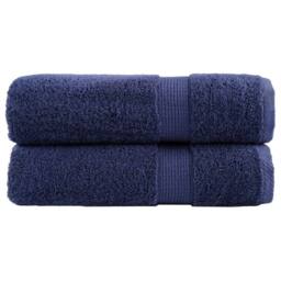 Berkfield Home Premium Hand Towels SOLUND 2pcs Navy Blue 50x100cm 600gsm - thumbnail 2