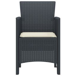 Berkfield Home Garden Chair Set of 4 Anthracite Polypropylene Standard - thumbnail 6