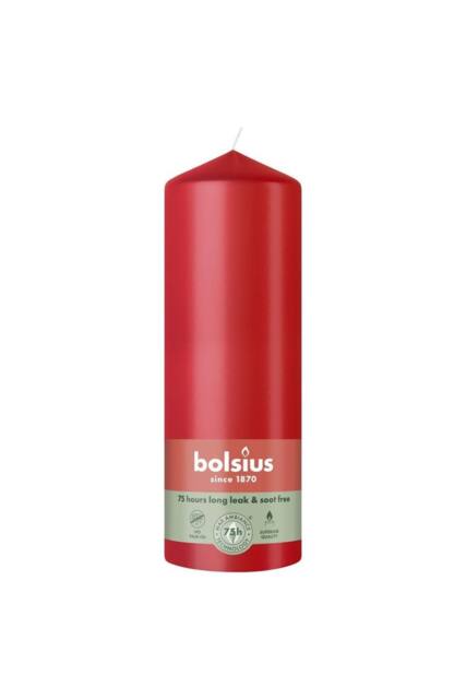 KDMD Bolsius Delicate Red Essential Pillar Candle 200 x 68mm - image 1