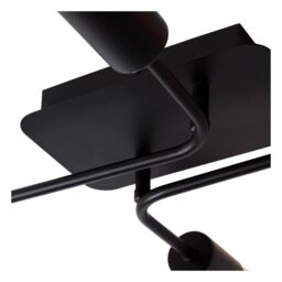 Lucide 'LESTER' Dimmable Stylish Indoor Decorative Flush Ceiling Light 4xE27 in Black - thumbnail 4