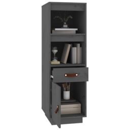 Berkfield Home Highboard Grey 34x40x108, 5 cm Solid Wood Pine - thumbnail 4
