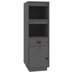 Berkfield Home Highboard Grey 34x40x108, 5 cm Solid Wood Pine - thumbnail 2