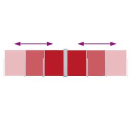 Berkfield Home Retractable Side Awning Red 120x600 cm - thumbnail 6