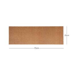 Nicoman Non-Shed Synthetic Coir Step Mat 75cm x 25cm - Pack of 1 in Beige - Size: 25 cm x 75 cm - thumbnail 2