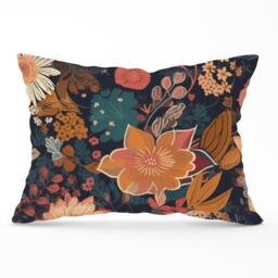 Warren Reed - Designer Boho Chic Flower Cushions in Orange - Size: 45 cm x 45 cm - thumbnail 1