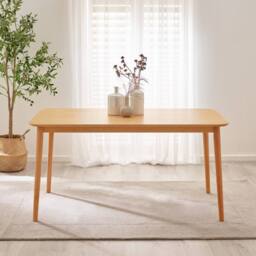 FurnitureboxUK Lynton Large Wooden Dining Table & 2 Benches in Light Oak - thumbnail 3