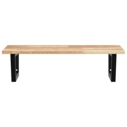 Berkfield Home Basin Shelf Wall Mounted Steel & Solid Wood Acacia in Brown - thumbnail 4