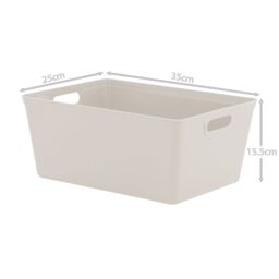 simpa 11L Plastic Studio Organiser Trays with Handles - Set of 6 in Taupe - thumbnail 4