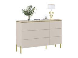 Vente-unique 6 - Drawer Chest Of Drawers - Beige & Gold - VUKIA - thumbnail 5