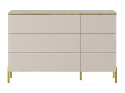 Vente-unique 6 - Drawer Chest Of Drawers - Beige & Gold - VUKIA - thumbnail 6