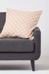 Homescapes Cotton Stars Cushion Cover in Beige - Size: 30 cm x 30 cm - thumbnail 2