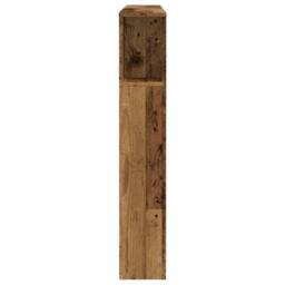 Berkfield Home Headboard Cabinet Old Wood 140x18.5x102.5 cm Engineered Wood in Brown - thumbnail 5