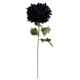 Leaf Pack of 6 x 75cm Artificial Extra Reflex Chrysanthemum Black - Size: 6 x 75 cm - thumbnail 6