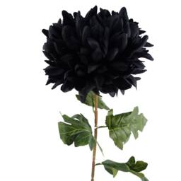 Leaf Pack of 6 x 75cm Artificial Extra Reflex Chrysanthemum Black - Size: 6 x 75 cm - thumbnail 7