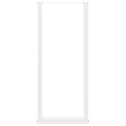 Berkfield Home Modern Coffee Table Legs U-Shaped 2 pcs White 40x(110-111) cm Steel - thumbnail 5