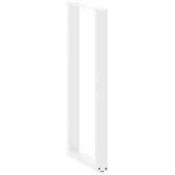 Berkfield Home Modern Coffee Table Legs U-Shaped 2 pcs White 40x(110-111) cm Steel - thumbnail 4