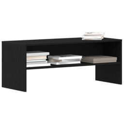Berkfield Home TV Cabinet Black Oak 100x40x40 cm Engineered Wood - Size: 100 x 40 x 40 cm - thumbnail 4